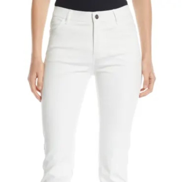 NWT$298 Lafayette 148 New York YARN-DYED DENIM WOOSTER JEAN in White 0 XS - Picture 4 of 15